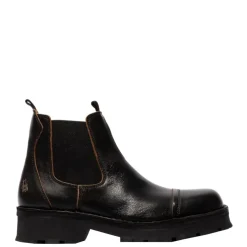 Discount Botki męskie Fly London KLIN 135 skórzane czarny P211135001 Męskie Botki