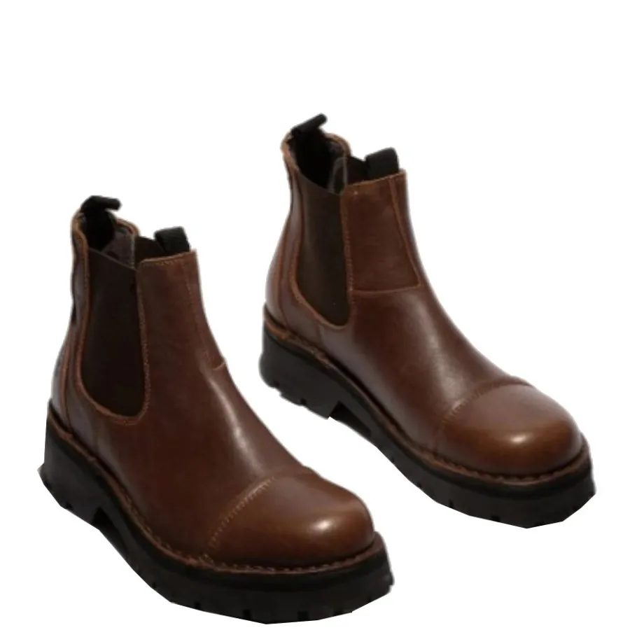 Sale Botki męskie Fly London KLIN 135 skórzane brązowy P211135000 Męskie Botki