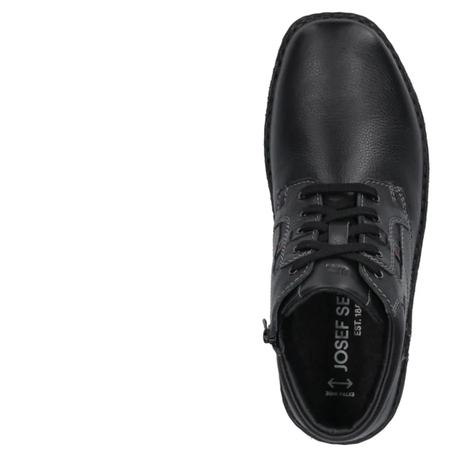 Clearance Botki męskie Josef Seibel NEW ANVERS 35 skórzane czarny 44935 PL044 100 Męskie Botki