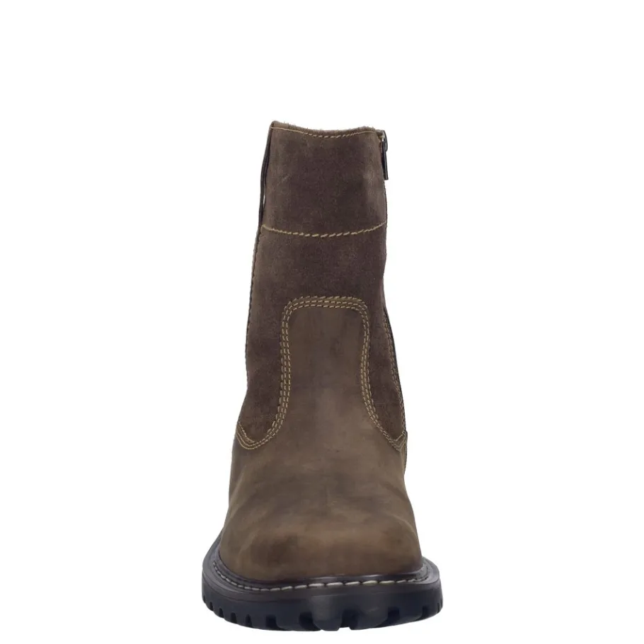 Outlet Botki męskie Josef Seibel Chance 27 skórzane brązowy 21927 LA86 310 Męskie Botki