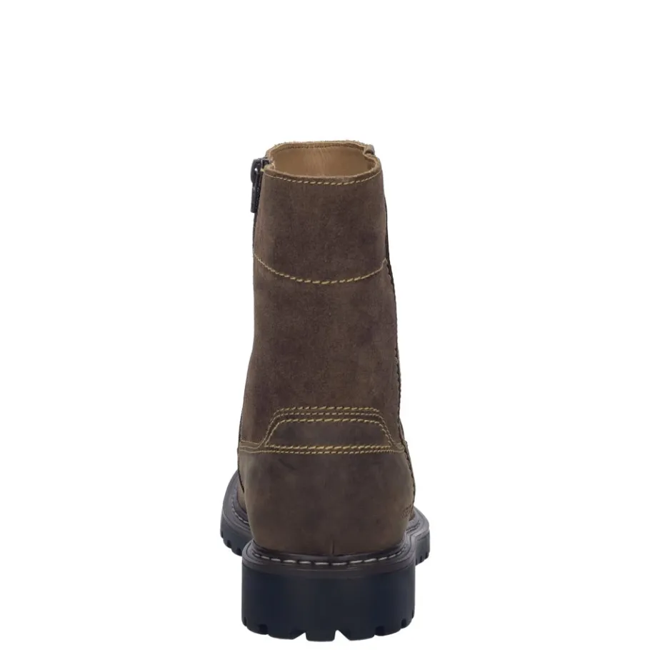 Outlet Botki męskie Josef Seibel Chance 27 skórzane brązowy 21927 LA86 310 Męskie Botki