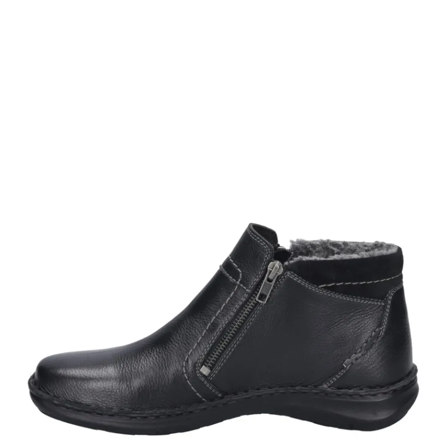Online Botki męskie Josef Seibel NEW ANVERS 04 skórzane czarny 44904 PL049 100 Męskie Botki