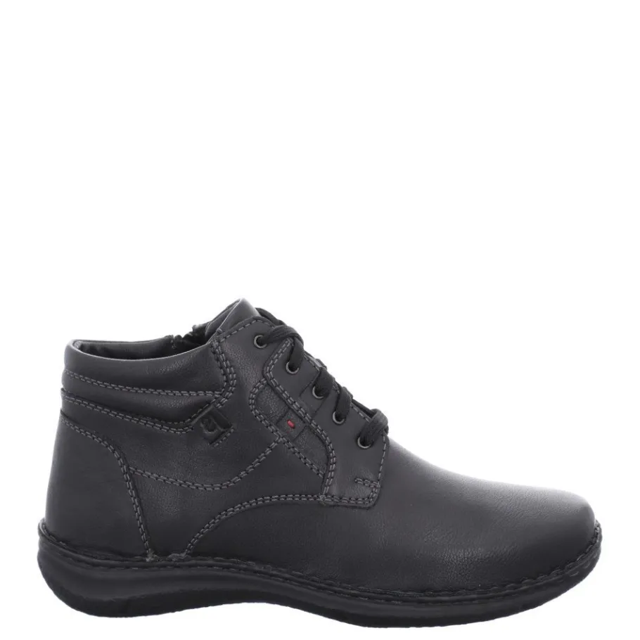 Clearance Botki męskie Josef Seibel ANVERS 35 skórzane czarny 43340 PL703 100 Ocieplane Męskie Botki