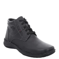 Clearance Botki męskie Josef Seibel ANVERS 35 skórzane czarny 43340 PL703 100 Ocieplane Męskie Botki
