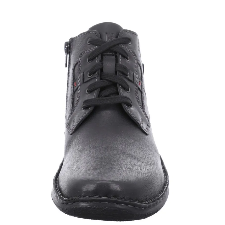 Clearance Botki męskie Josef Seibel ANVERS 35 skórzane czarny 43340 PL703 100 Ocieplane Męskie Botki