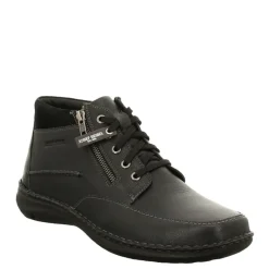 Clearance Botki męskie Josef Seibel ANVERS 84 skórzane czarny 43684 PL238 100 Ocieplane Męskie Botki