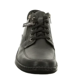 Clearance Botki męskie Josef Seibel ANVERS 84 skórzane czarny 43684 PL238 100 Ocieplane Męskie Botki