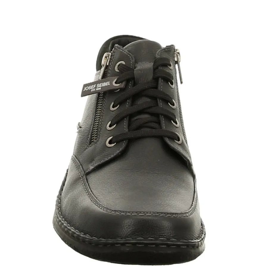 Clearance Botki męskie Josef Seibel ANVERS 84 skórzane czarny 43684 PL238 100 Ocieplane Męskie Botki