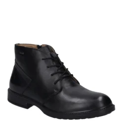 Outlet Botki męskie Josef Seibel HARRY 51 skórzane czarny 31951 24 100 Męskie Botki