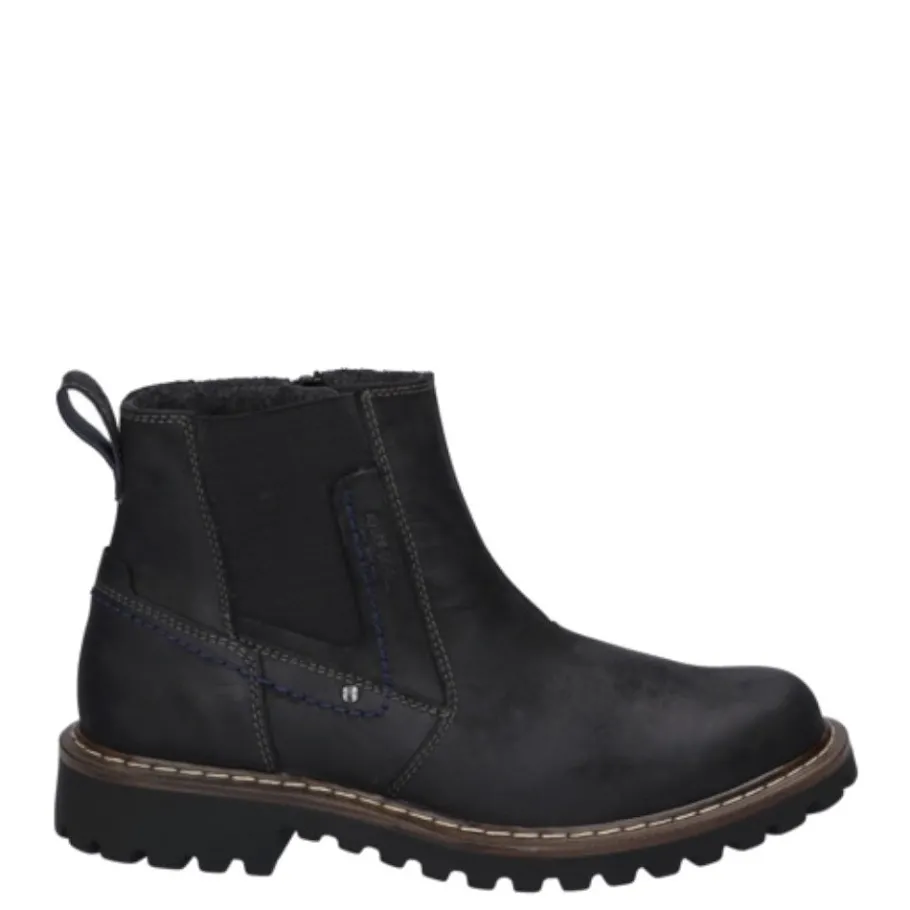 Online Botki męskie Josef Seibel CHANCE 49 skórzane czarny 21949 MA86 100 Męskie Botki