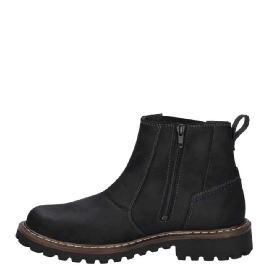 Online Botki męskie Josef Seibel CHANCE 49 skórzane czarny 21949 MA86 100 Męskie Botki