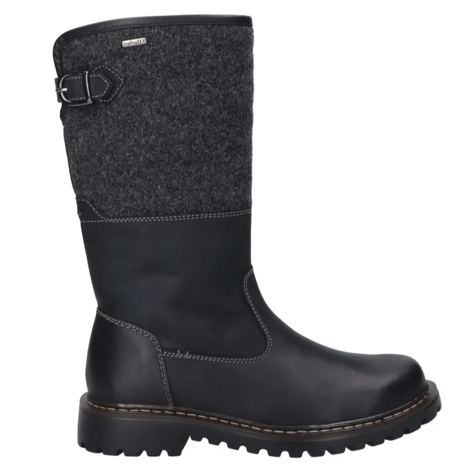 Hot Botki męskie Josef Seibel CHANCE 41 skórzane czarny 21941 LA86 100 Męskie Botki
