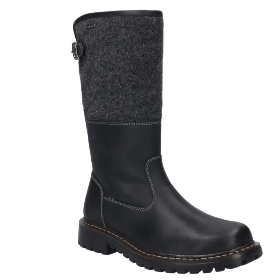 Hot Botki męskie Josef Seibel CHANCE 41 skórzane czarny 21941 LA86 100 Męskie Botki