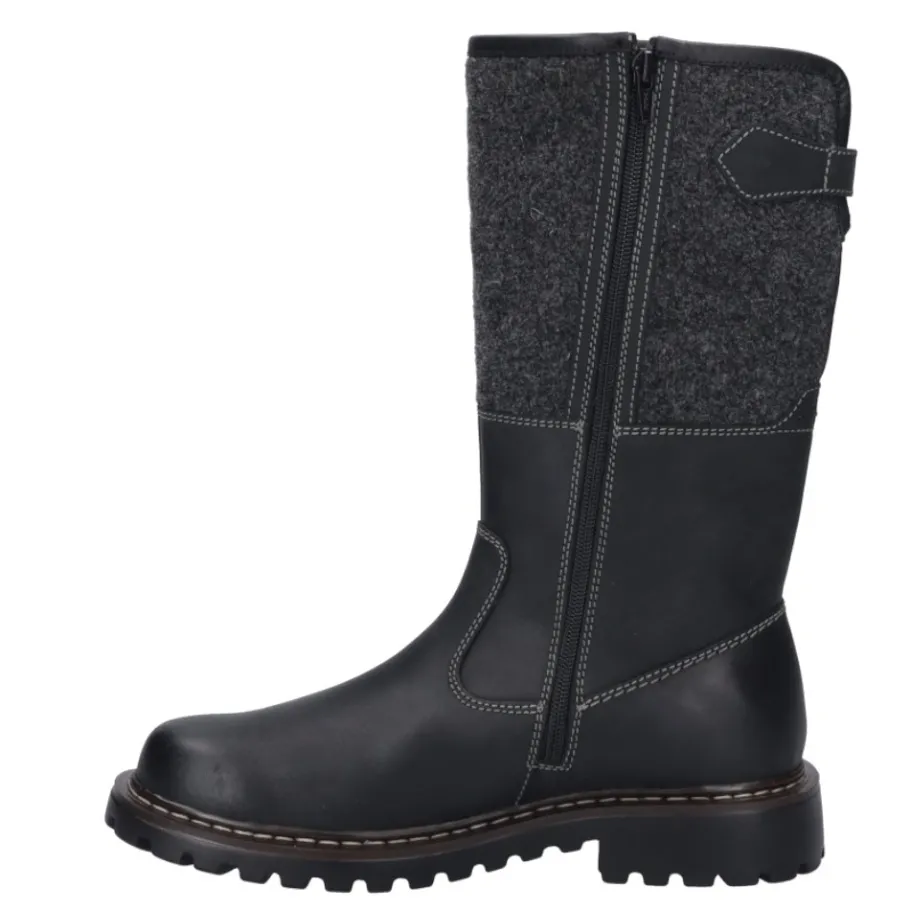 Hot Botki męskie Josef Seibel CHANCE 41 skórzane czarny 21941 LA86 100 Męskie Botki