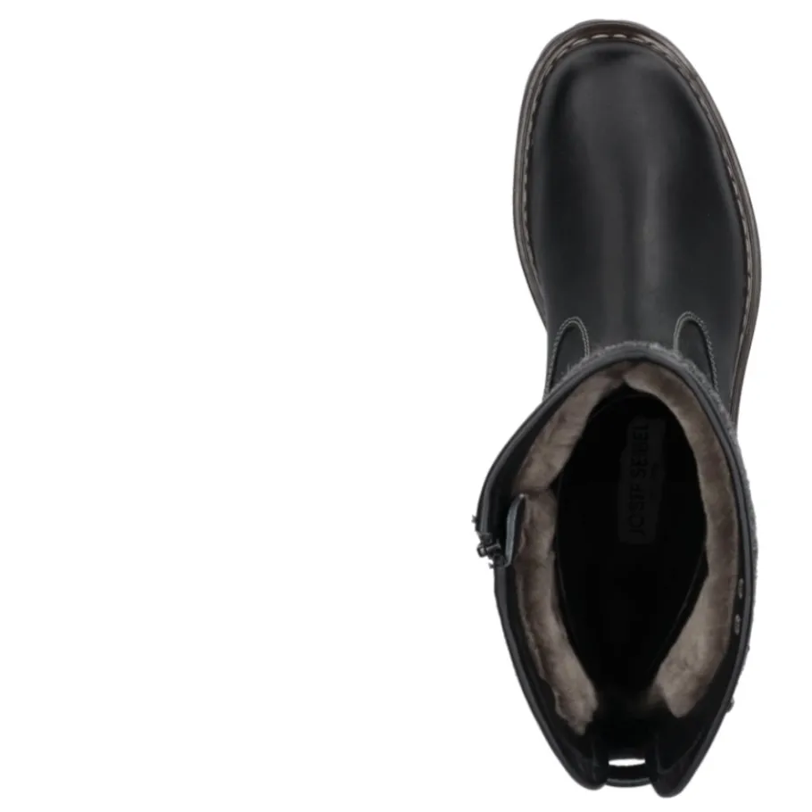 Hot Botki męskie Josef Seibel CHANCE 41 skórzane czarny 21941 LA86 100 Męskie Botki