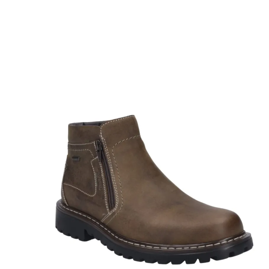 Discount Botki męskie Josef Seibel CHANCE 55 skórzane brązowy 21955 PL66 310 Męskie Botki