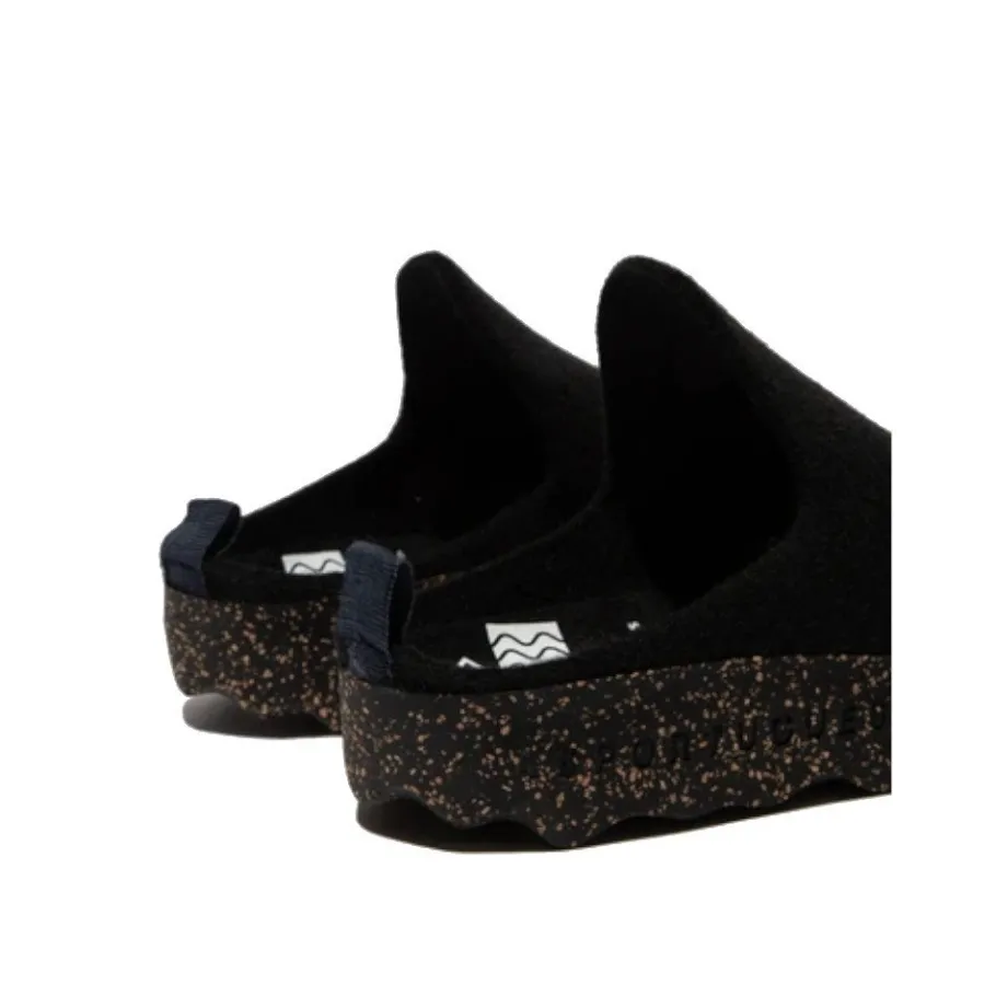 Discount Buty damskie Asportuguesas COME L czarny P018023010 Damskie Klapki