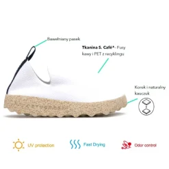 New Buty damskie Asportuguesas CARE biały P018019028 Damskie Półbuty