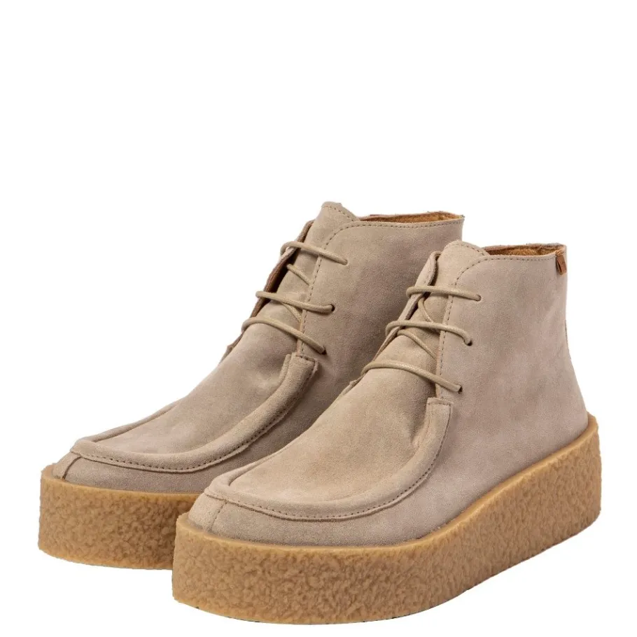 New Buty damskie El Naturalista N5920 DOLMEN skórzane beżowy Damskie Botki