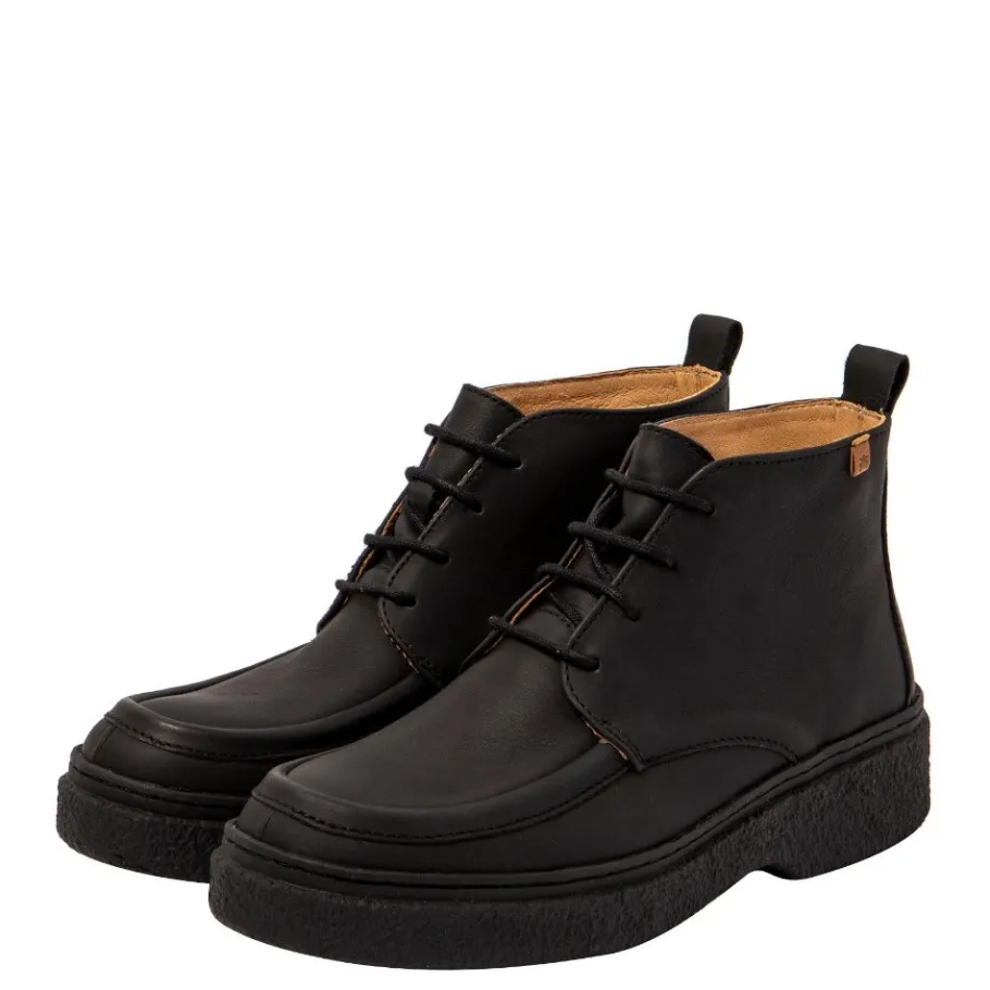 Outlet Buty damskie El Naturalista N5902 ARPEA skórzane czarny Damskie Botki