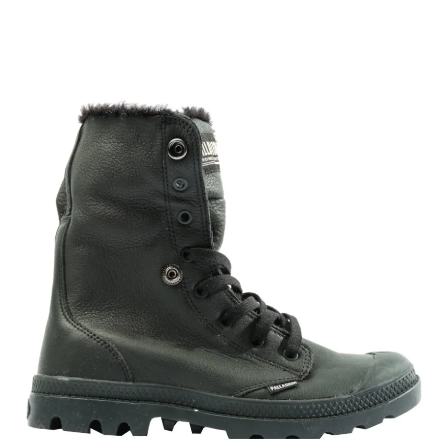 Outlet Buty damskie Palladium BAGGY NBK WL skórzane czarny 97962-001 Damskie Trapery