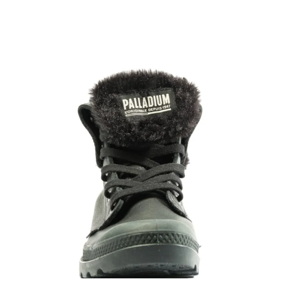 Outlet Buty damskie Palladium BAGGY NBK WL skórzane czarny 97962-001 Damskie Trapery