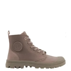 Outlet Buty damskie Palladium PAMPA HI ZIP NBK skórzane beżowy 96440-211 Damskie Trampki