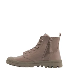Outlet Buty damskie Palladium PAMPA HI ZIP NBK skórzane beżowy 96440-211 Damskie Trampki
