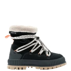 Hot Buty damskie Palladium PALLASHOCK HIVER skórzane czarny 94349-008 Damskie Trapery