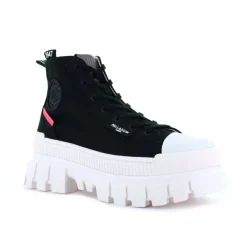New Buty damskie Palladium REVOLT HI TX czarny 97242-016 Damskie Vegan|Vegan