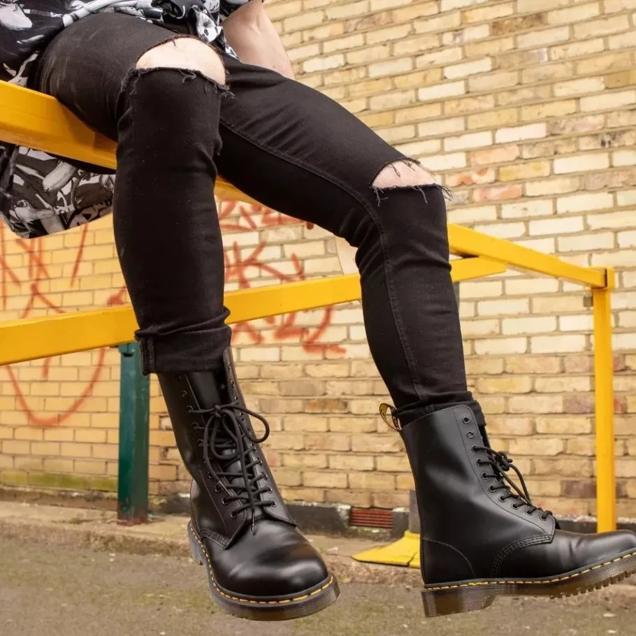 Discount Buty Dr. Martens 1490 Black Smooth 11857001 Damskie Glany|Glany