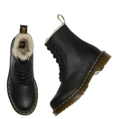 Best Buty Dr. Martens 1460 SERENA Black Burnished Wyoming Ocieplane 21797001 Damskie Botki|Botki