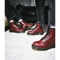New Buty Dr. Martens 1460 SMOOTH Cherry Red Smooth 11822600 Damskie Botki|Botki