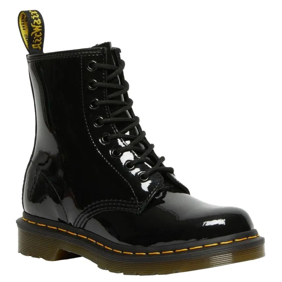 Online Buty Dr. Martens 1460 W Black Patent Lamper 11821011 Damskie Botki