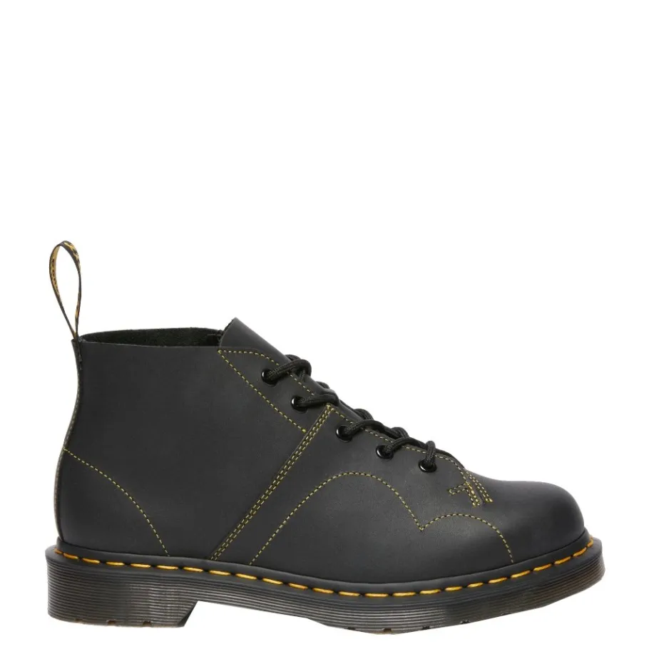 Clearance Buty Dr. Martens CHURCH MONKEY BOOTS Black Greasy 41089001 Damskie Botki|Botki