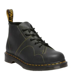 Clearance Buty Dr. Martens CHURCH MONKEY BOOTS Black Greasy 41089001 Damskie Botki|Botki