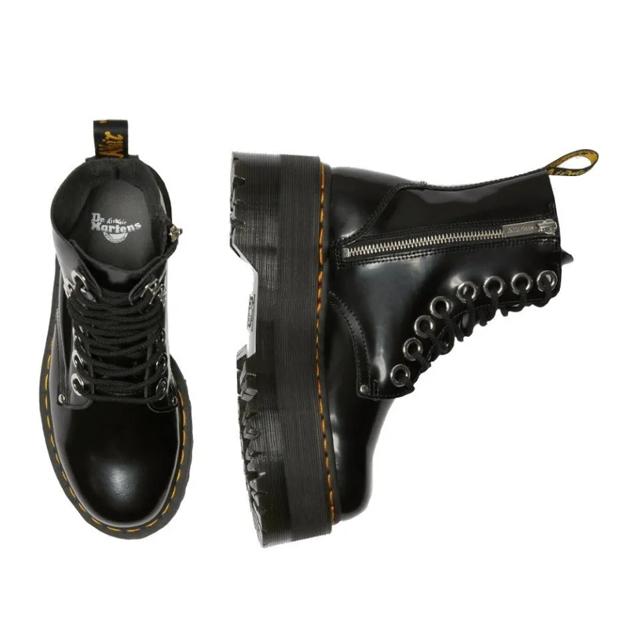 Best Buty Dr. Martens JADON MAX PLATFORM Black Buttero 25566001 Damskie Glany