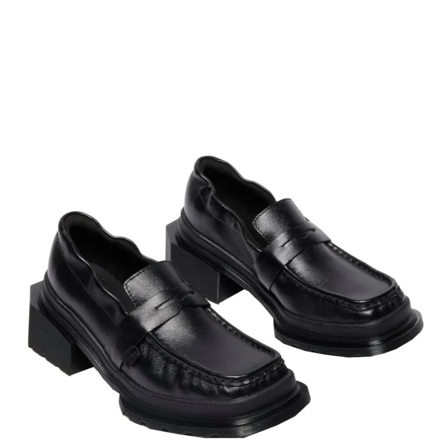 Sale Buty Dr. Martens Maybole Loafer Black Milled Gloss 42063001 Damskie Półbuty