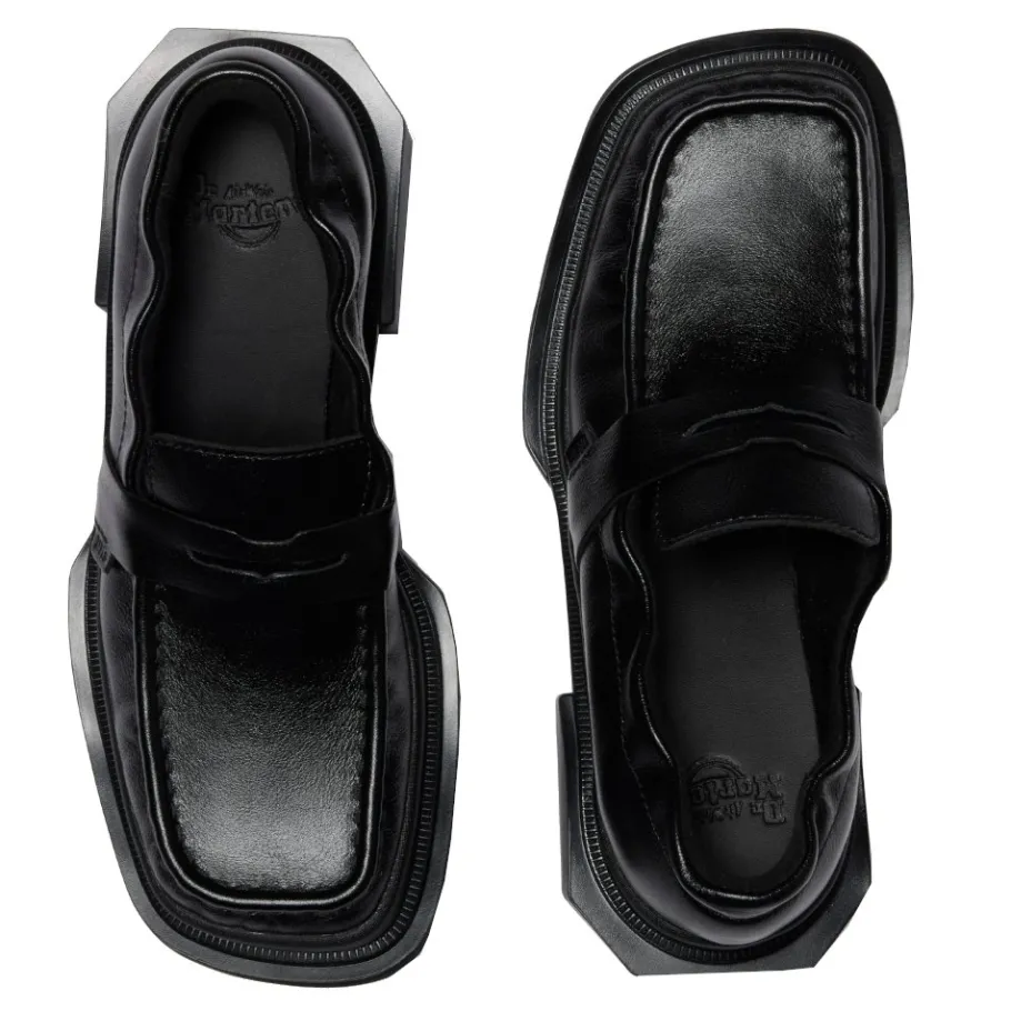 Sale Buty Dr. Martens Maybole Loafer Black Milled Gloss 42063001 Damskie Półbuty