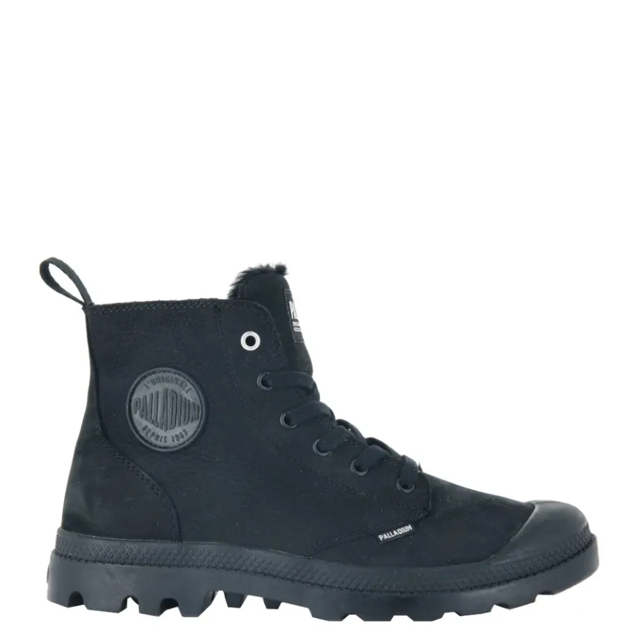 Discount Buty męskie Palladium PAMPA HI ZIP WL skórzane czarny 05982-010 Męskie Botki