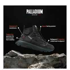 Sale Buty męskie Palladium THUNDER MD PRTCT WP+ czarny 74394-008 Męskie Trampki