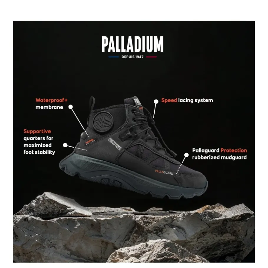 Sale Buty męskie Palladium THUNDER MD PRTCT WP+ czarny 74394-008 Męskie Trampki