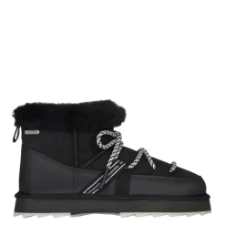 Sale Buty śniegowce Emu AUSTRALIA BLURRED MICRO skórzane czarny W13129 WATER RESISTANT Ocieplane Damskie Botki