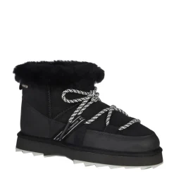 Sale Buty śniegowce Emu AUSTRALIA BLURRED MICRO skórzane czarny W13129 WATER RESISTANT Ocieplane Damskie Botki