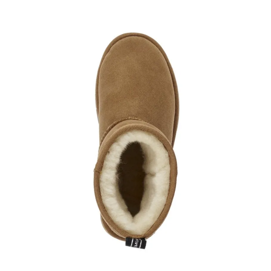 Best Buty śniegowce Emu AUSTRALIA SHARKY Mini skórzane brązowy W12434 Ocieplane Damskie Botki