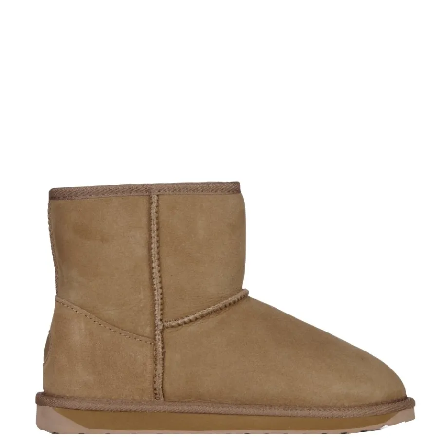 Discount Buty śniegowce EMU AUSTRALIA STINGER MINI skórzane brązowy W10003 WATER RESISTANT Ocieplane Damskie Botki