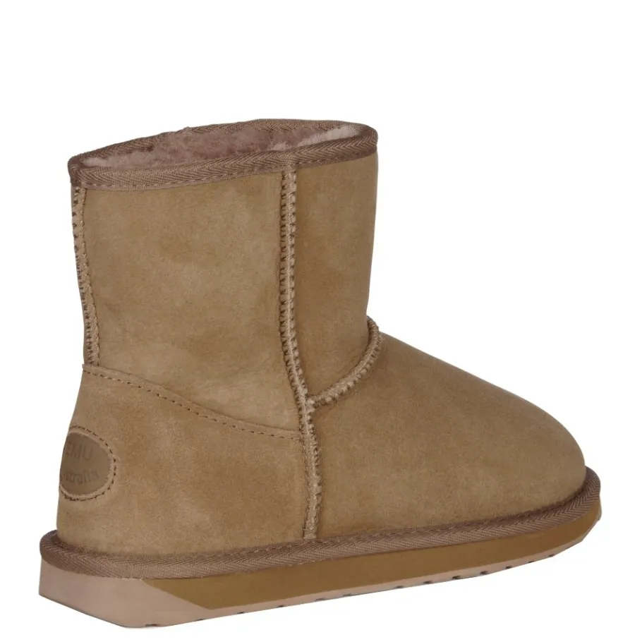 Discount Buty śniegowce EMU AUSTRALIA STINGER MINI skórzane brązowy W10003 WATER RESISTANT Ocieplane Damskie Botki