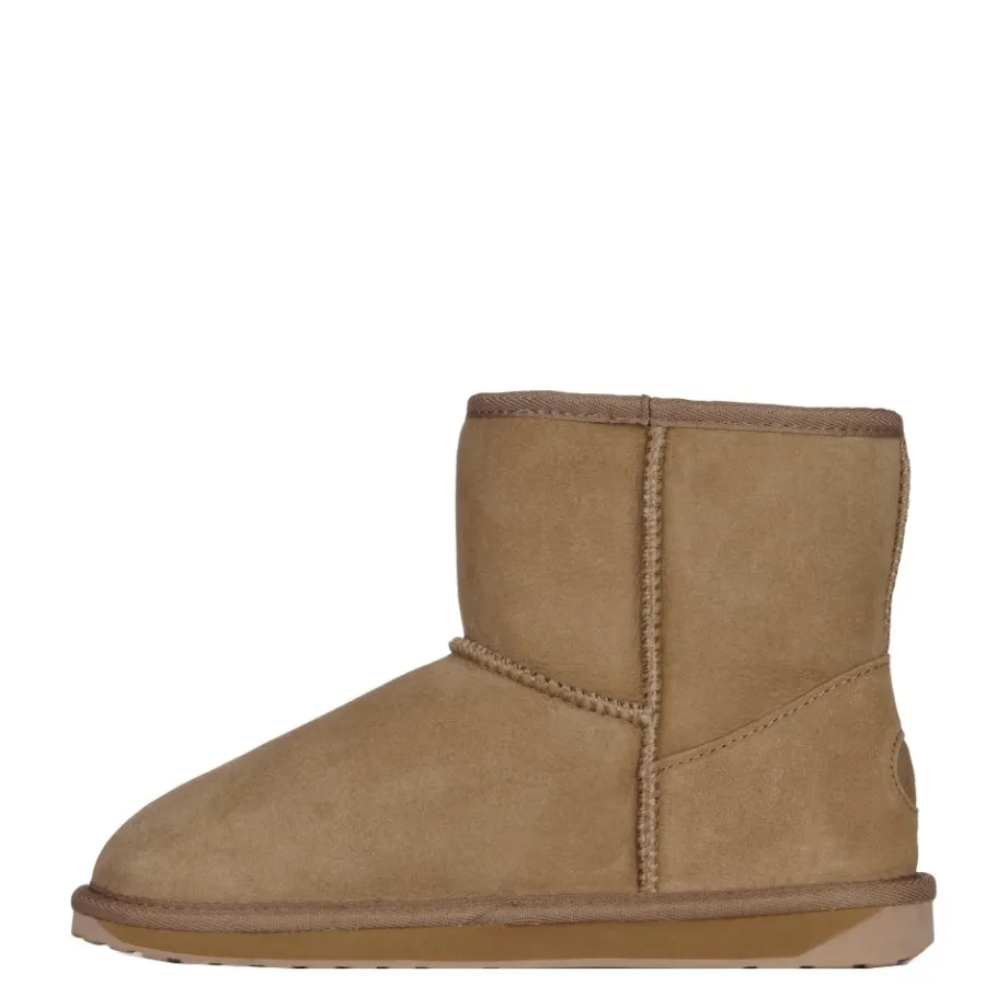 Discount Buty śniegowce EMU AUSTRALIA STINGER MINI skórzane brązowy W10003 WATER RESISTANT Ocieplane Damskie Botki
