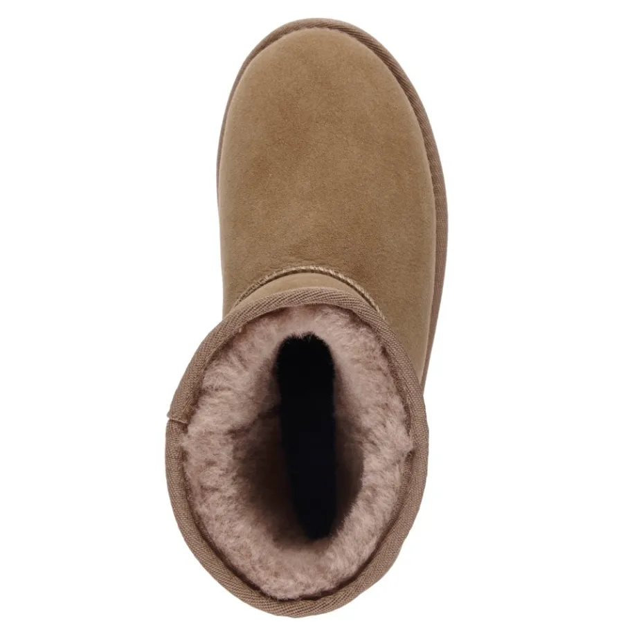 Discount Buty śniegowce EMU AUSTRALIA STINGER MINI skórzane brązowy W10003 WATER RESISTANT Ocieplane Damskie Botki