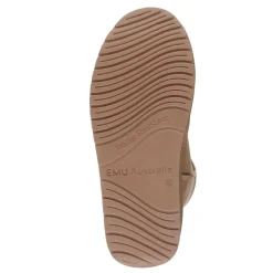 Discount Buty śniegowce EMU AUSTRALIA STINGER MINI skórzane brązowy W10003 WATER RESISTANT Ocieplane Damskie Botki